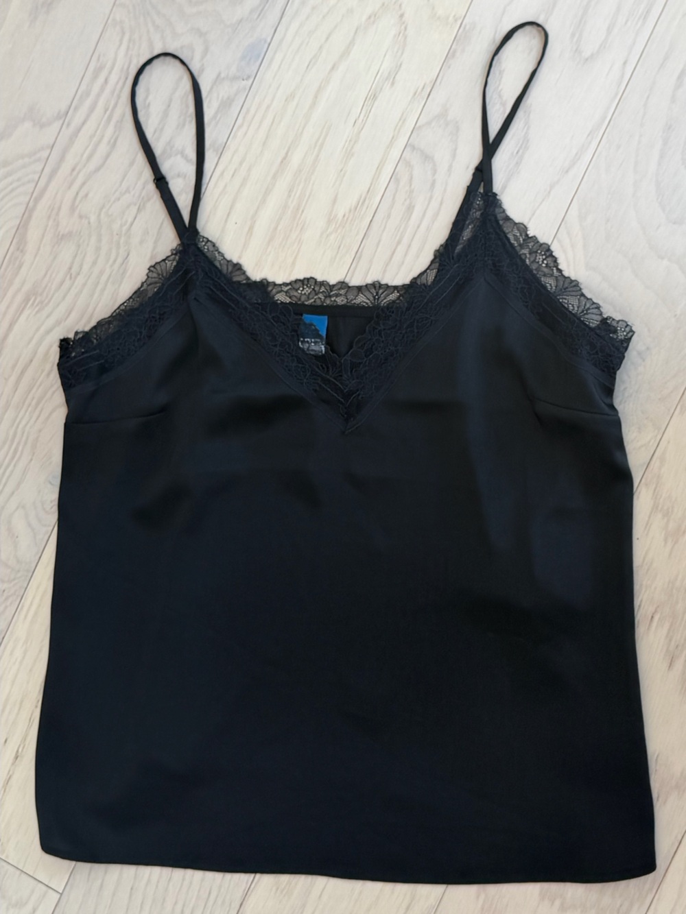 Old Navy Black Lace Trim Satin Camisole - NWT